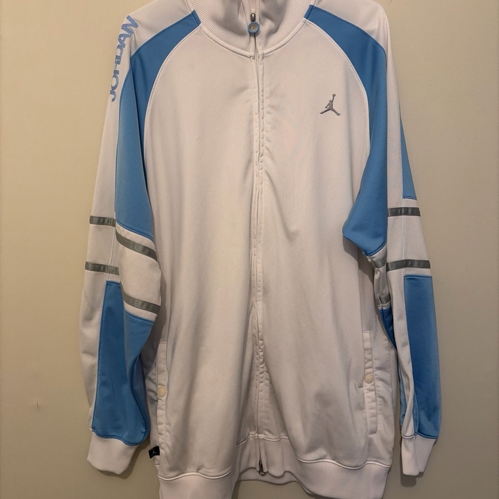 Vintage JORDAN Jumpman Track Jacket Carolina Blue White 2000s